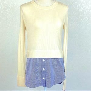 NEW Veronica Beard Mixed Media Sweater